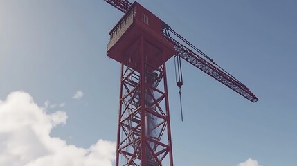 Construction crane against sky