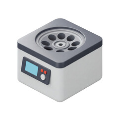 Fototapeta premium Centrifuge Icon Minimal Line 3D Compact Box with Circular Inner Lines