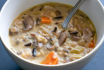 Wild Rice and Mushroom Soup
