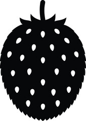 soursop fruit silhouette vector on white backgroun.eps