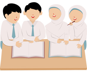 Diverse Students Collaborating on a Project