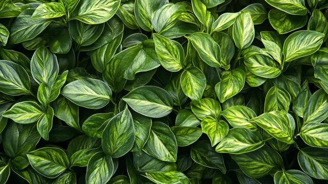 Lush greenery with vibrant leaves: nature's dynamic beauty in motion