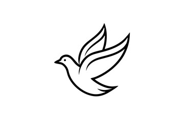 Dove silhouette vector illustration