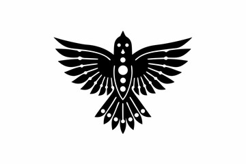 Obraz premium Dove icon and logo silhouette vector illustration