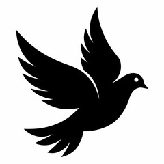 Dove silhouette vector illustration