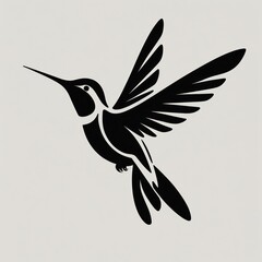 Fototapeta premium Hummingbird Silhouette