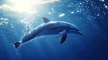 Fototapeta premium Dolphin underwater scene