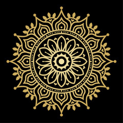 Golden Mandala Abstract painting color vector art background design
