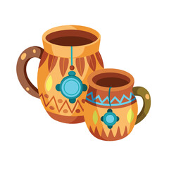 Caly Charm Mugs – Handcrafted Ceramic Mugs with Unique Artistic Boho Designs for Cozy Sips-With charming textures, earthy tones, and boho-inspired designs, each mug brings warmth and personality 