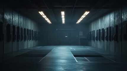 Empty modern hallway interior