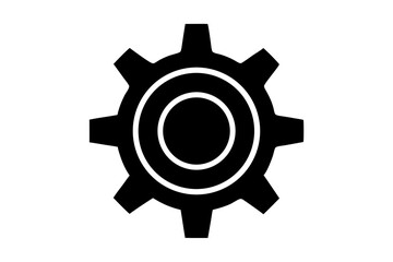 Gears icon silhouette vector illustration