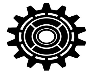 Gears silhouette vector illustration