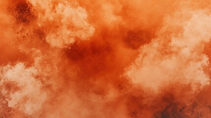 Fototapeta premium Orange brown smoke cloud abstract background texture