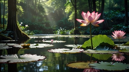 Serene Lotus Pond