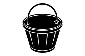 Cleaning Bucket silhouette vector illustration