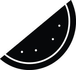 watermelon rind silhouette vector on white 