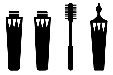Toothbrush & Paste silhouette vector illustration