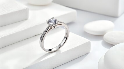 wedding rings on a white pillow