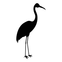 crane bird silhouette image