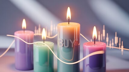 Investment Candles: A Buy Signal in Vibrant Colors