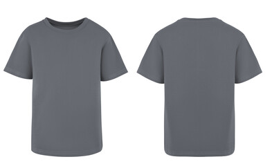 Blank t shirt design isolated on white background. Gray Shirt template and mockup, for your logo....