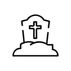 Obraz premium grave outline isolated vector illustration 