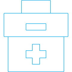 Medical box icon single vector illustration 
