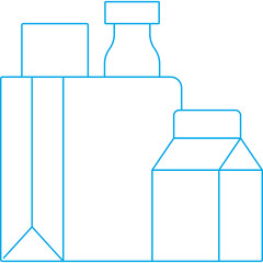 Shopping bag icon single vector illustration 