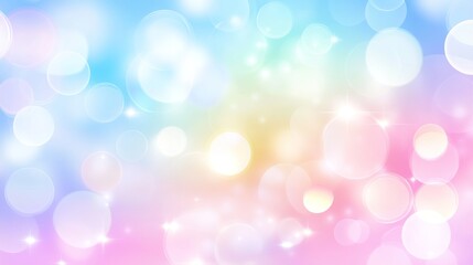 Obraz premium Pastel bokeh background with floating bubbles