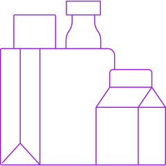 Shopping bag icon single vector illustration 