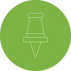 Pin icon single vector illustration 