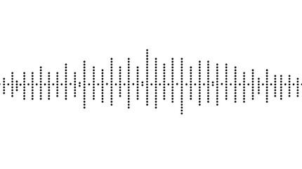 Photo of sound wave, rendered as a series of black dots isolated on transparent background.png