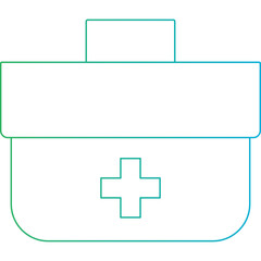 Fototapeta premium First aid box icon single vector illustration 