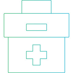 Obraz premium Medical box icon single vector illustration 