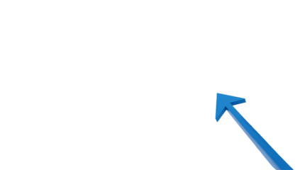 Photo of blue arrow isolated on transparent background.png