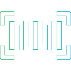 Barcode icon single vector illustration 