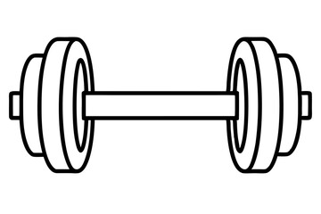 Dumbbell icon silhouette vector illustration