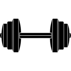 Dumbbell silhouette vector illustration