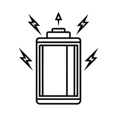 vector illustration of a battery