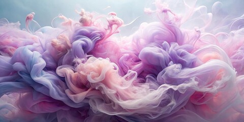 Fototapeta premium An Abstract Symphony of Delicate Pastel Hues, Where Pink and Purple Swirls Dance in a Dreamy Haze of Light and Shadow