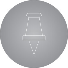 Pin icon single vector illustration 