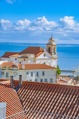 Fototapeta premium view of the city of lisbon