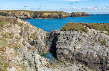 Walking around The Range coastal path Anglesey