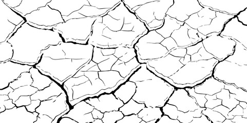 abstract grunge vector illustration.Cracked concrete rock black and white vector background.Distressed Overlay Texture.
