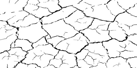 abstract grunge vector illustration.Cracked concrete rock black and white vector background.Distressed Overlay Texture.

