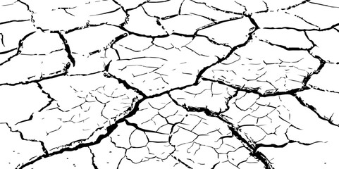  Monochrome abstract texture.Black and white pattern.Background of cracks, scuffs, chips.

