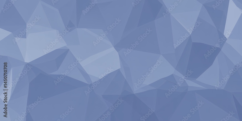 Poster abstract background with light blue and gray triangles creating a geometric polygonal pattern