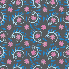 Naklejka premium cute small flower pattern on background 