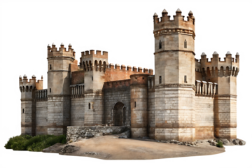 Medieval Castle isolated on white background PNG