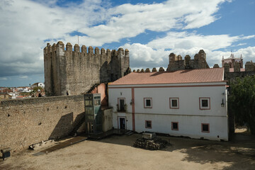 View of castle in Serpa, Portugal.